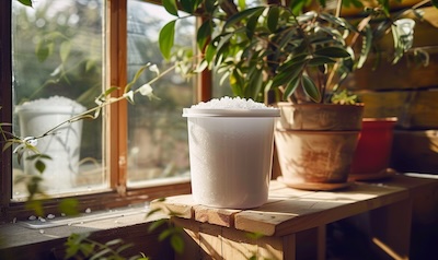 Luftentfeuchter auf Salzbasis im Gartenhaus