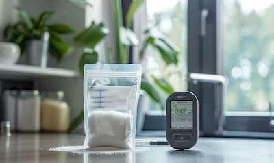 Hygrometer Salztest im Gefrierbeutel zur Prüfung der Genauigkeit