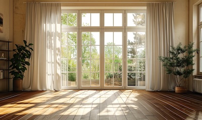 Stoßlüften mit weit geöffnetem Fenster für schnellen Luftaustausch